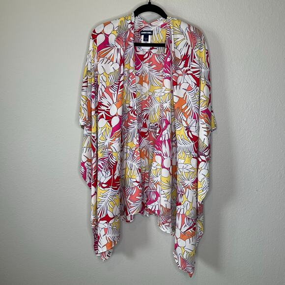 Lands' End Other - NWT Lands’ End Pink Tropical Print Tie-Waist Kimono Coverup – OS